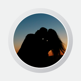 Sunset silhouette couple